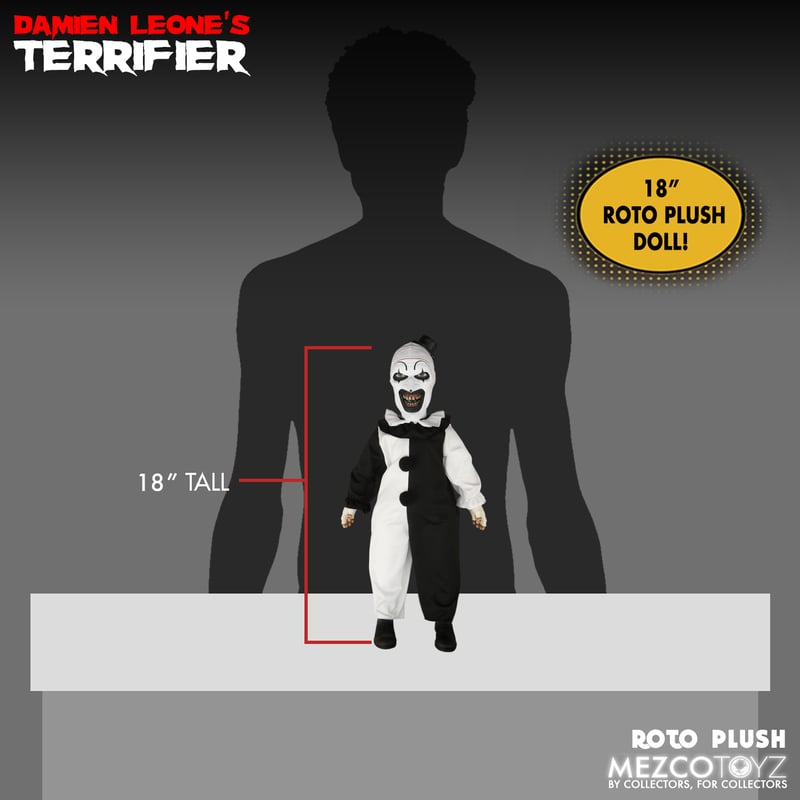 Art The Clown Roto Plush Doll - Damien Leone's: Terrifier Mezco Toyz