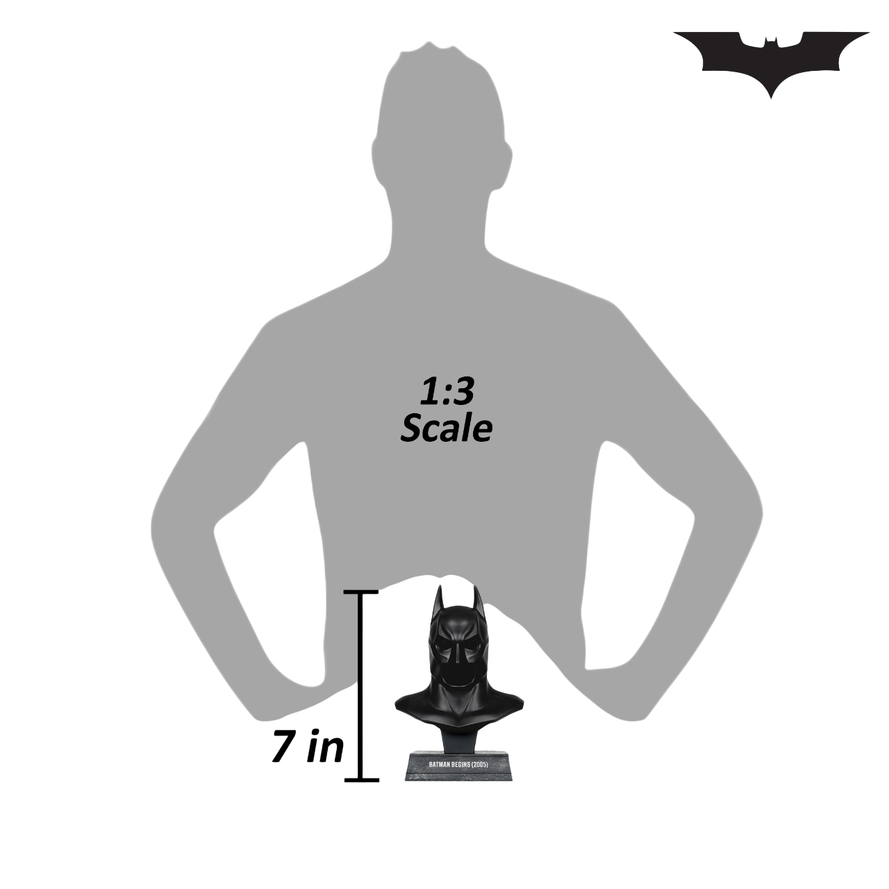 Batman Begins Cowl Replica 1:3 - Dc Direct: The Dark Knight Trilogy McFarlane