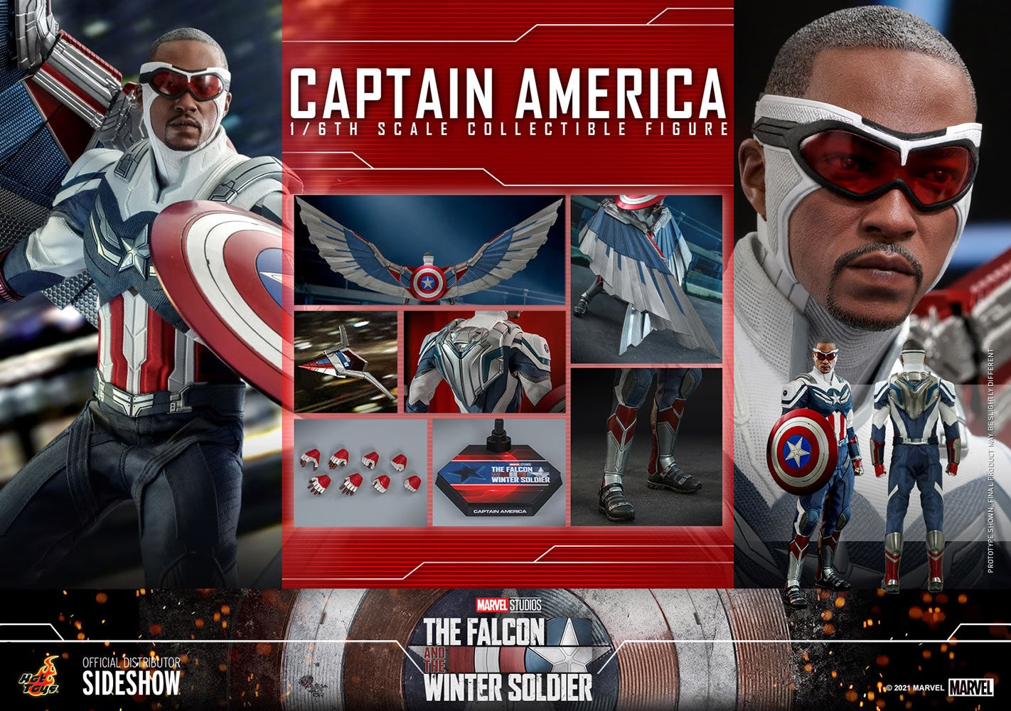 Captain America 1/6 - Falcon And The Winter Soldier Hot Toys