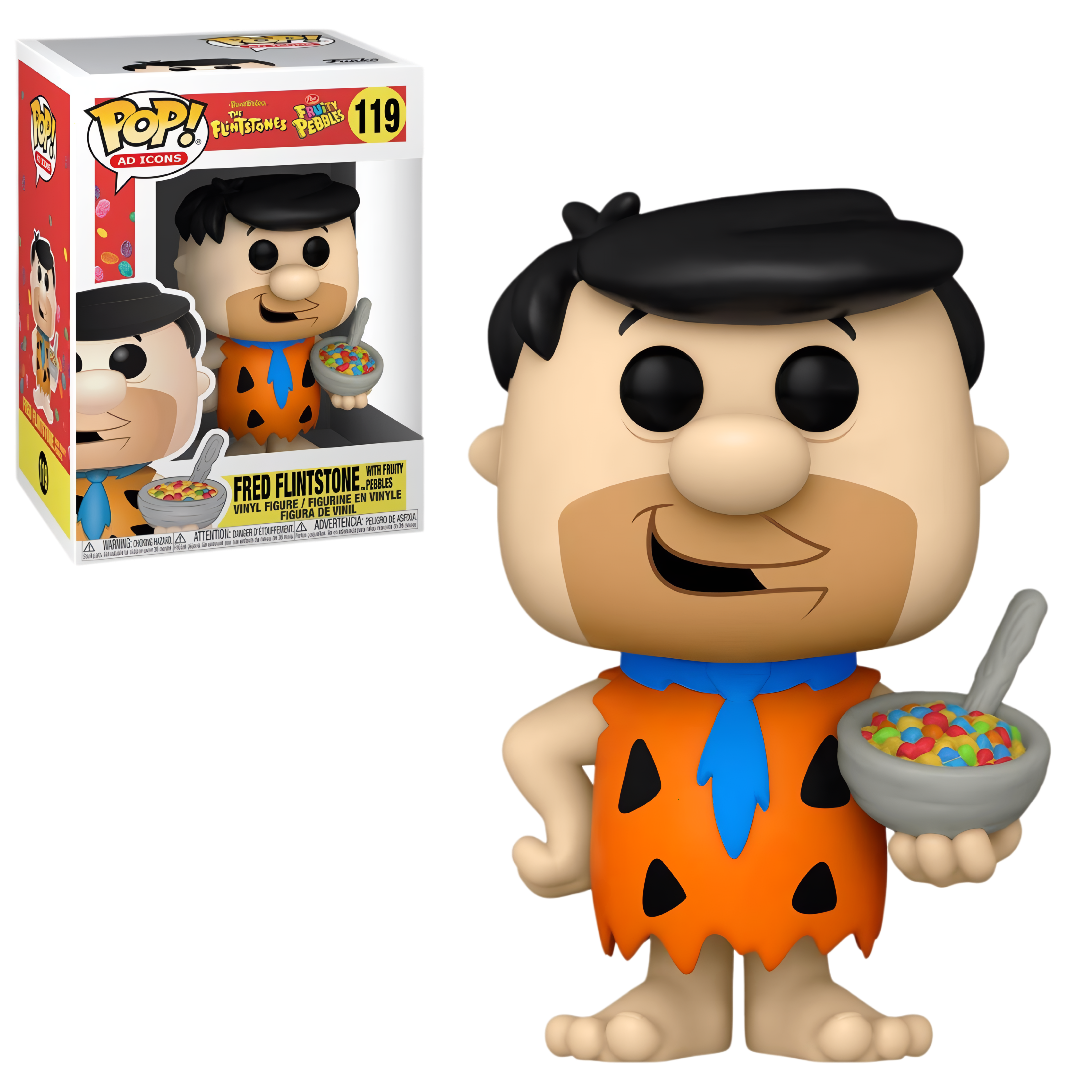 Pedro Picapiedra con Cereal Fruty Pebbles 119 - Los Picapiedra Funko Pop! Animation