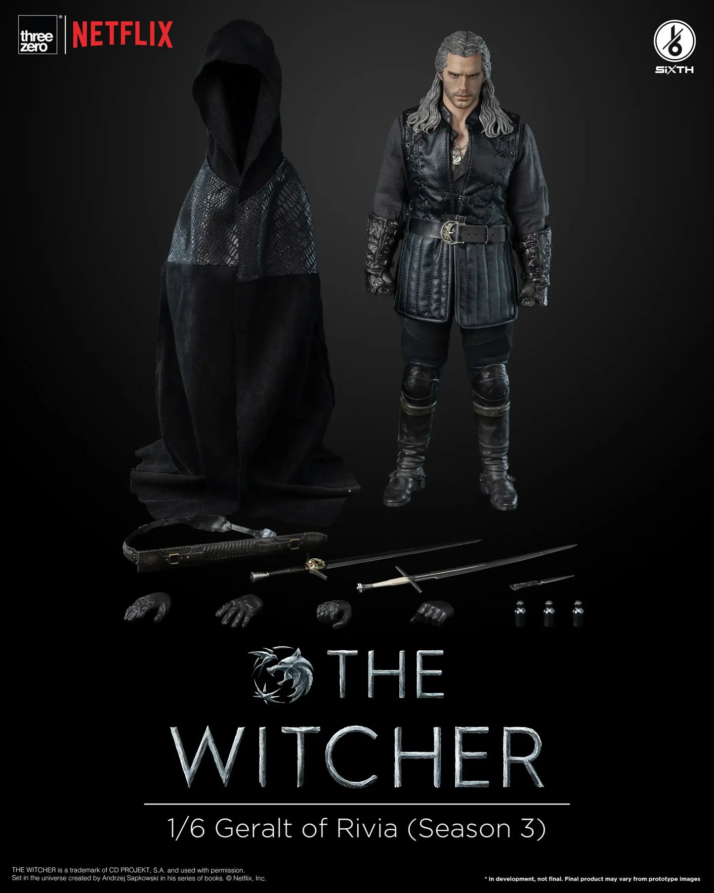 Geralt of Rivia (Temporada 3) - The Witcher Threezero