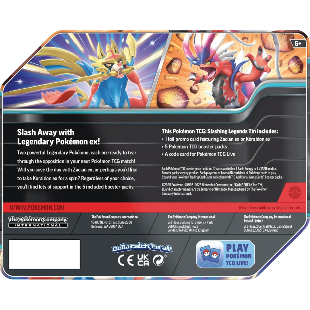Slashing Legends Ex Tin (Español) - Pokemon TCG