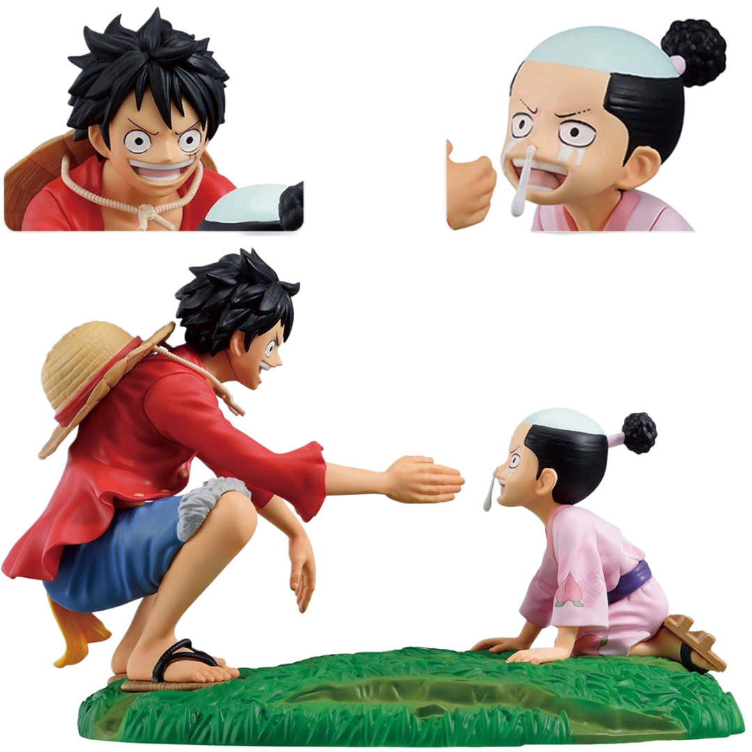 Monkey D. Luffy & Momonosuke - One Piece Ichibansho Estatua
