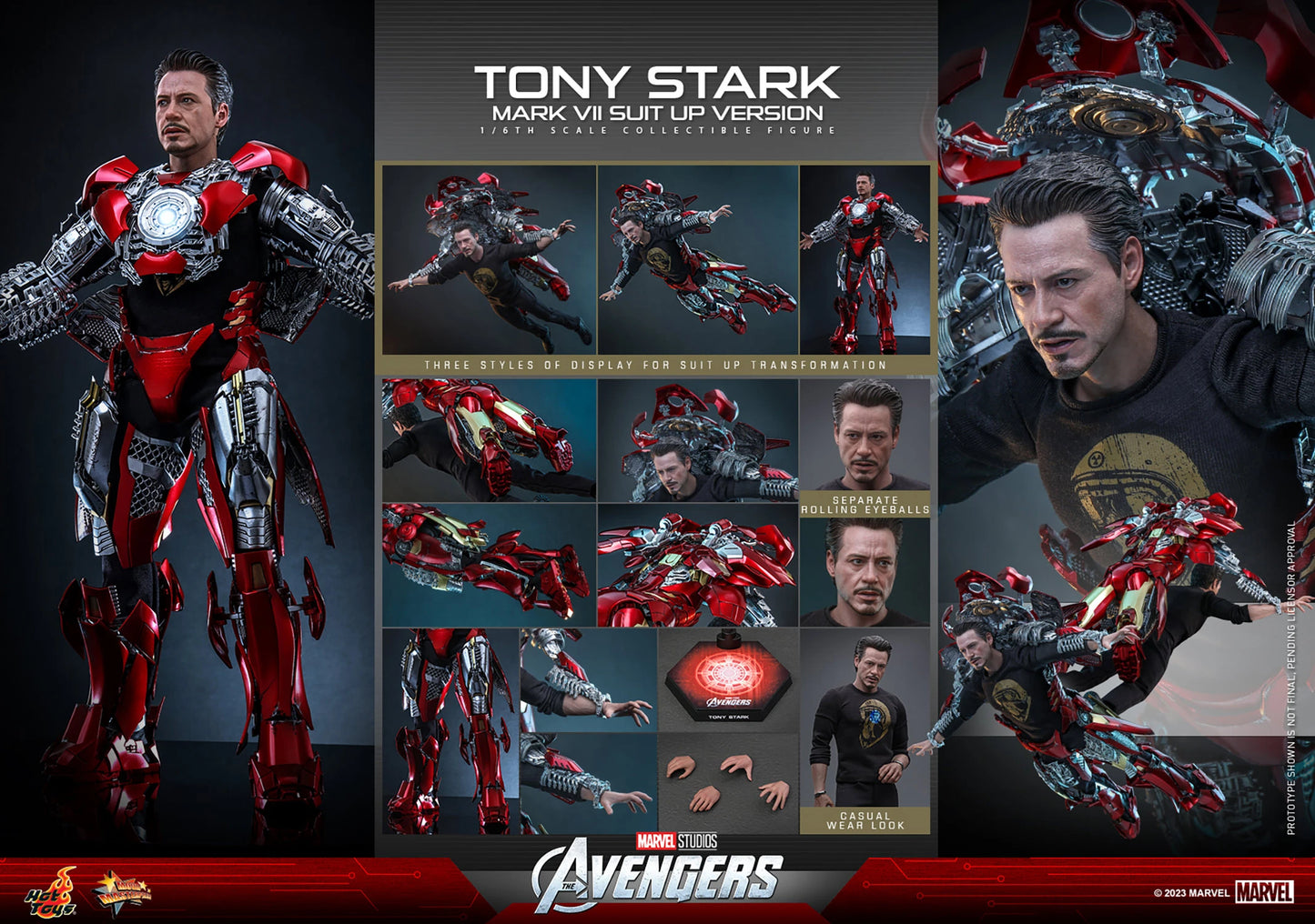 Tony Stark (Mark VII Suit Up Version) 1/6 Marvel: The Avengers Hot Toys