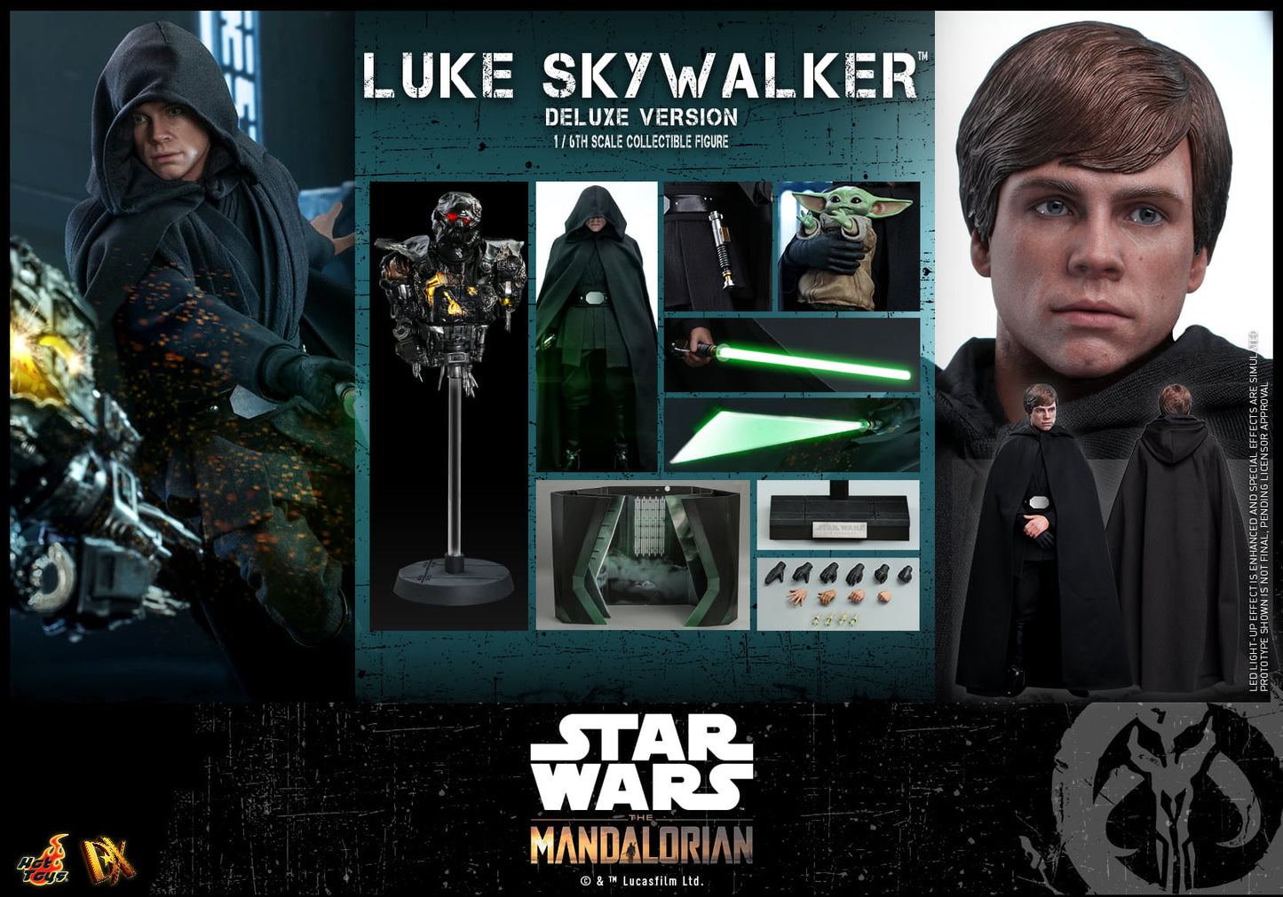 Luke Skywalker & Grogu Deluxe 1/6 - Star Wars: The Mandalorian Hot Toys