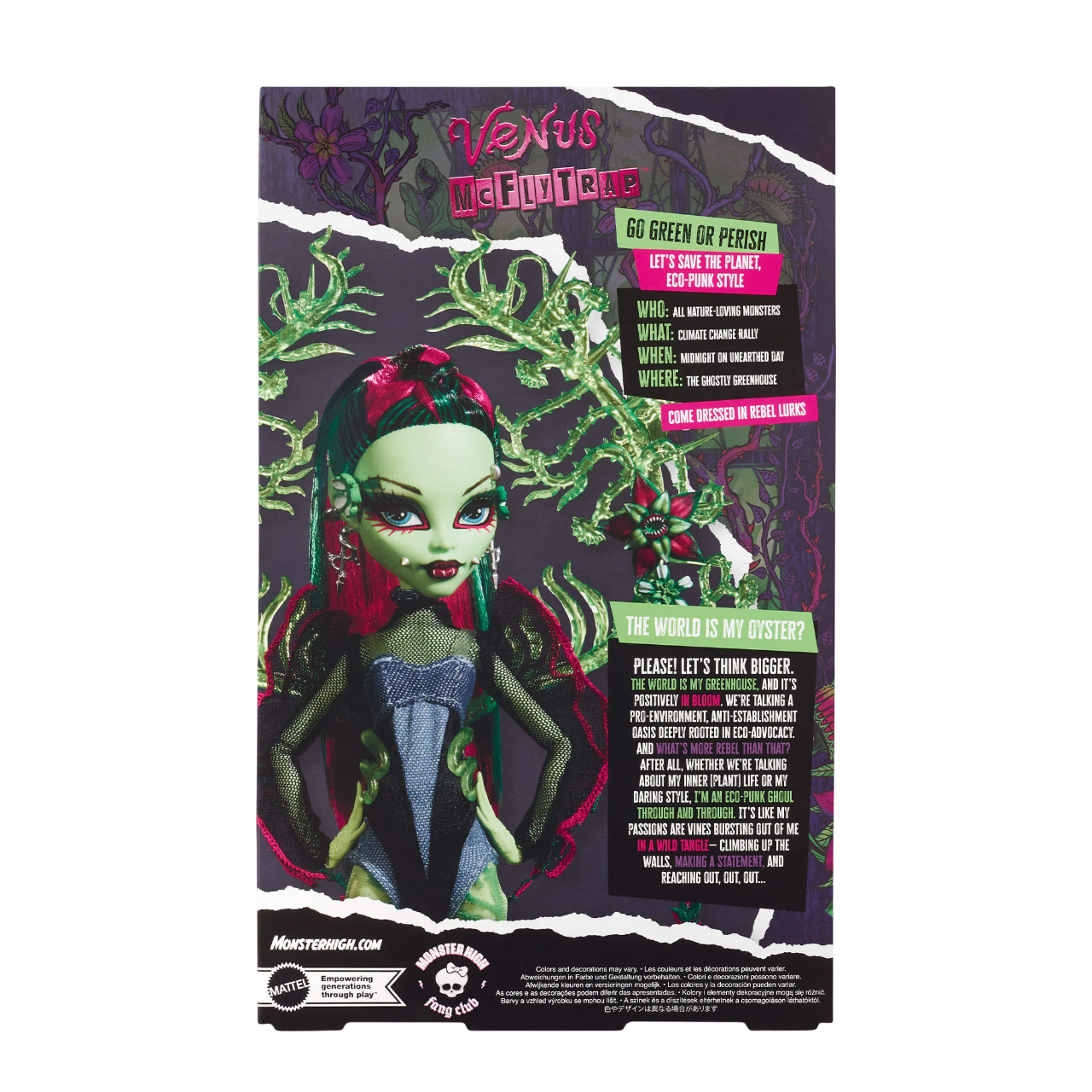 Venus McFlytrap Doll - Monster High: Fang Club Mattel Creations
