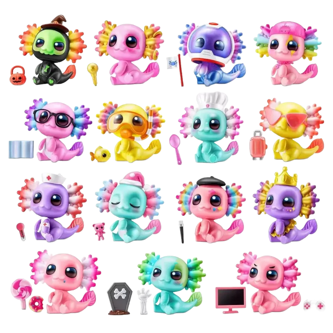 Mini Brands 5 ajolotes Sorpresa A-Lot-A (Serie 1) Capsule -ZURU 5 Surprise A-Lot-A Axolotls