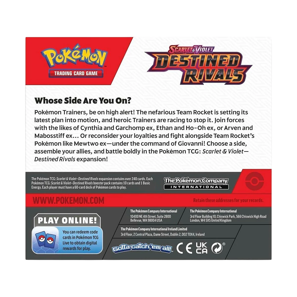 Booster Box Destined Rivals (Ingles) - Scarlet & Violet: Pokemon TCG