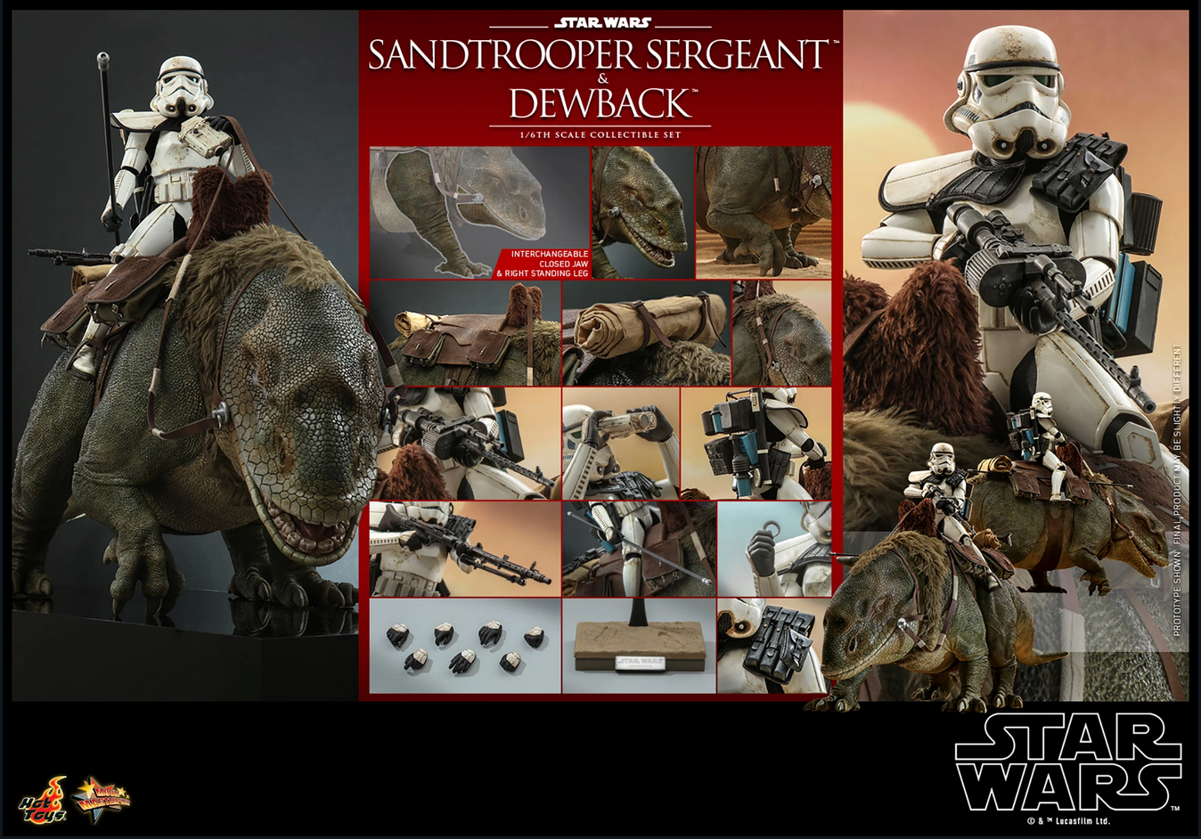 Sandtrooper Sergeant & Dewback Set 1/6 - Star Wars: A New Hope Hot Toys