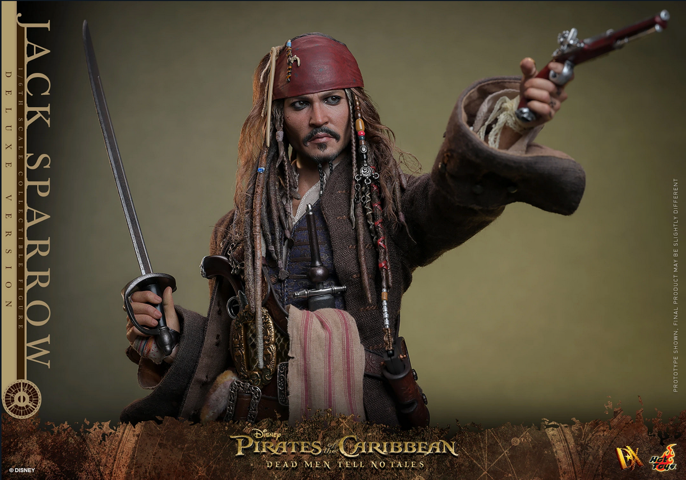 Jack Sparrow Deluxe 1/6 (Dx Series) - Pirates of the Caribbean: Dead Men Tell No Tales Hot Toys