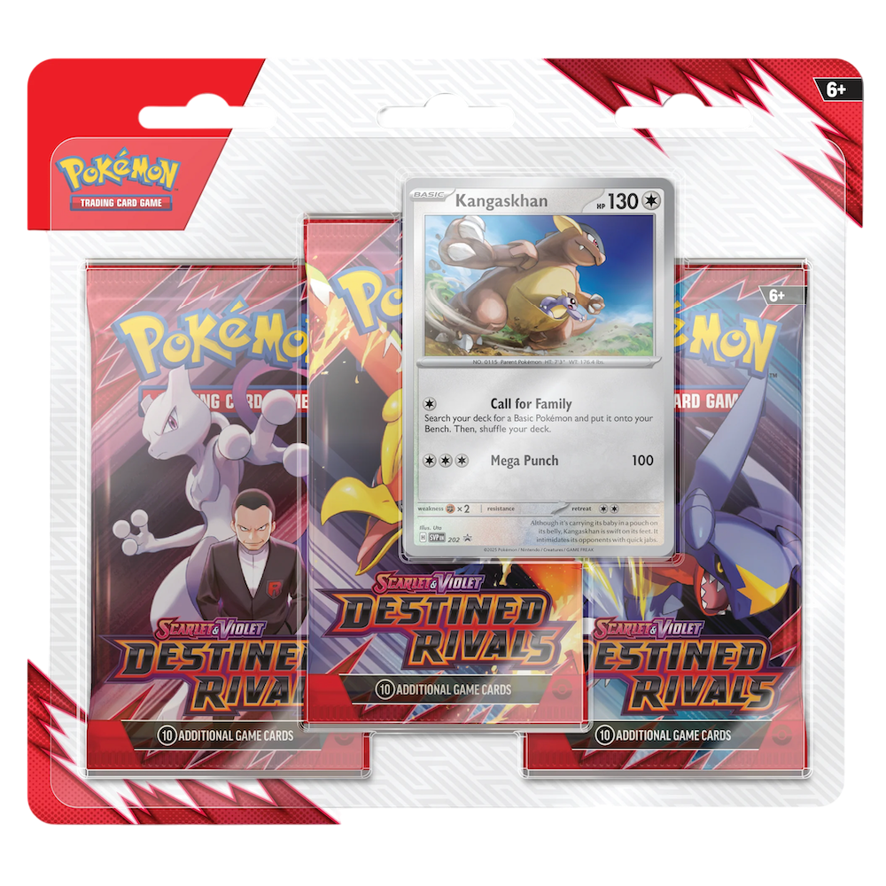 Destined Rivals Kangaskhan Ingles (3 Pack Blister) - Scarlet & Violet: Pokemon TCG