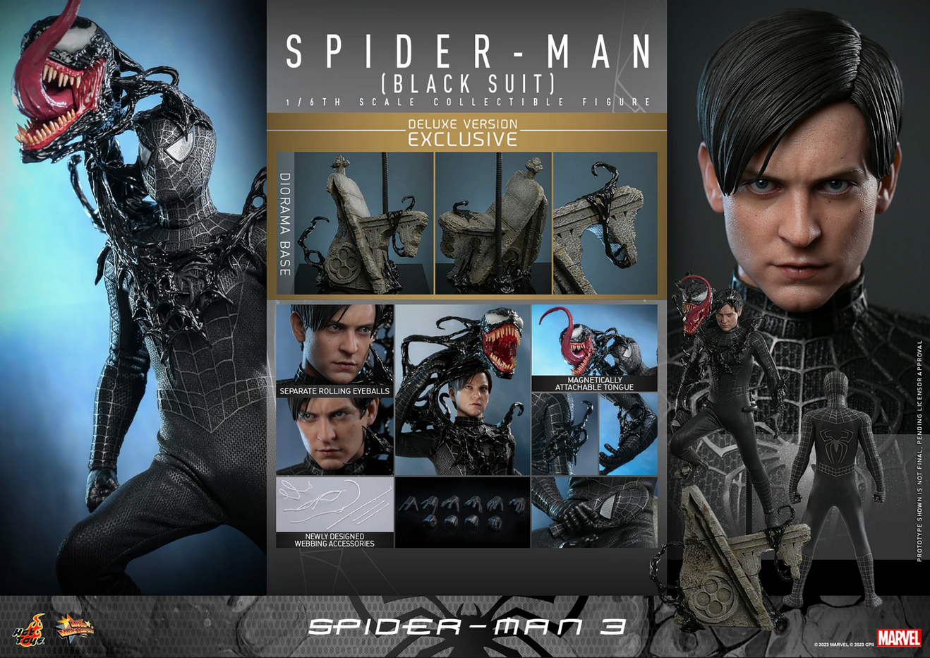 Spider-Man Black Suit (Deluxe Version) 1/6 - Spider-Man 3 Marvel Hot Toys