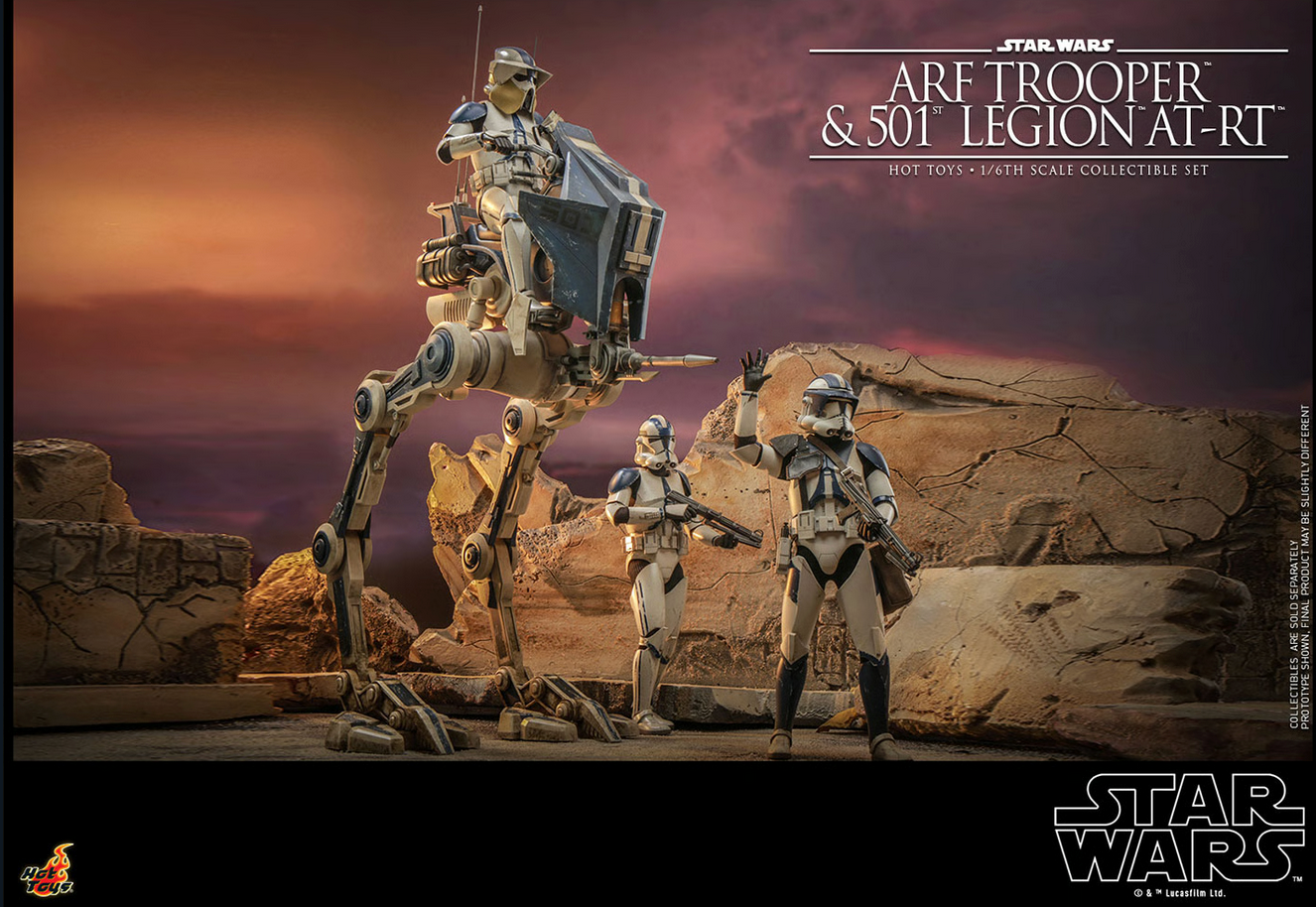 Arf Trooper & 501st Legion At-Rt Set 1/6 - Star Wars: The Clone Wars Hot Toys