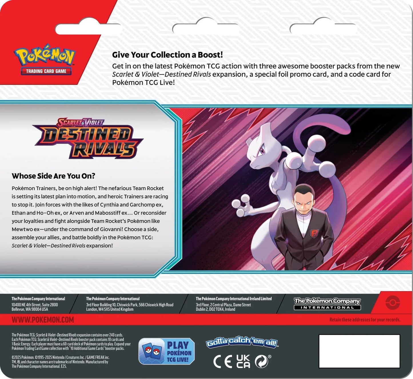 Destined Rivals Kangaskhan Ingles (3 Pack Blister) - Scarlet & Violet: Pokemon TCG