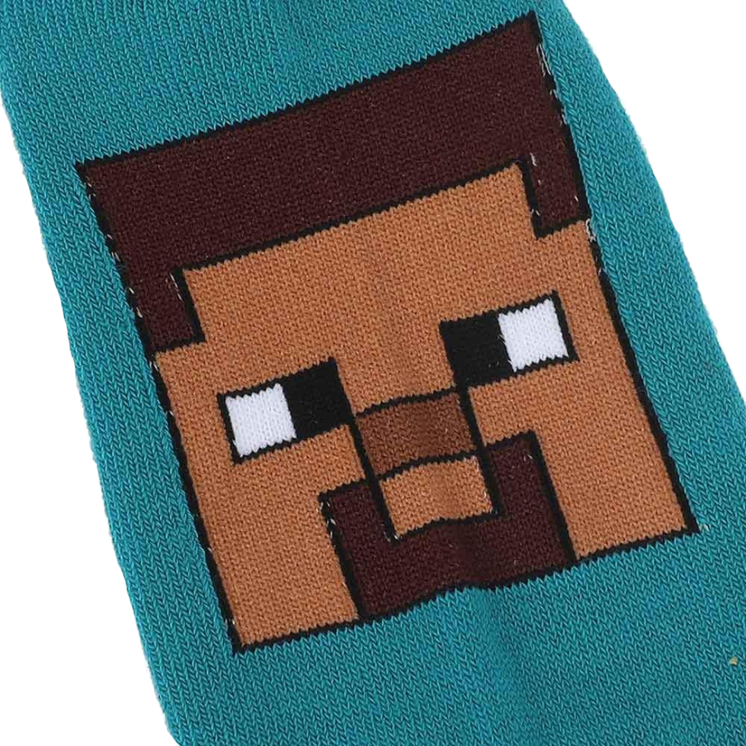 Minecraft Characters 5 Pair Ankle Socks - Minecraft Bioworld