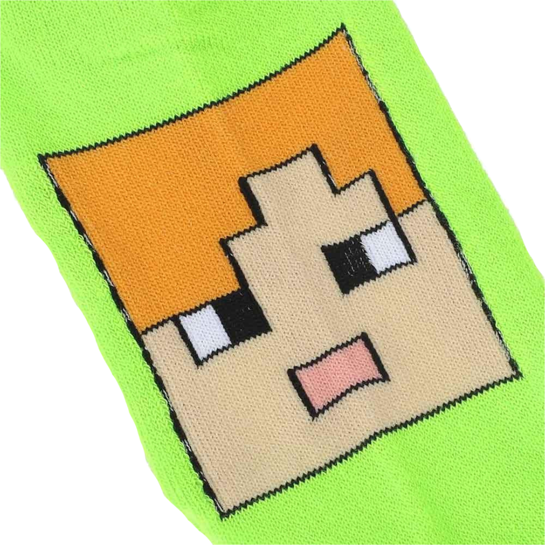 Minecraft Characters 5 Pair Ankle Socks - Minecraft Bioworld