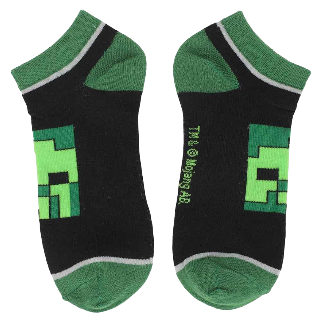 Minecraft Characters 5 Pair Ankle Socks - Minecraft Bioworld