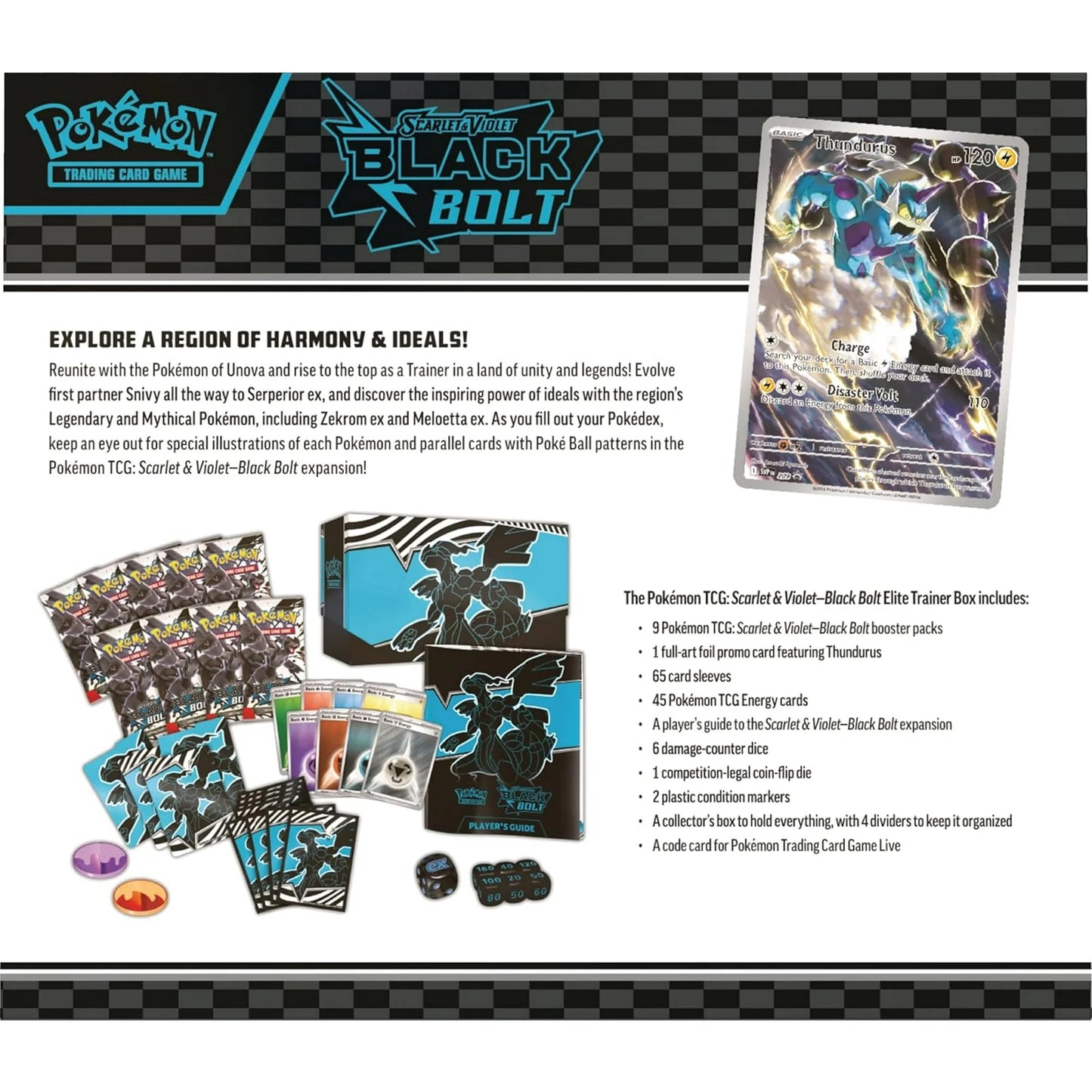 Black Bolt Elite Trainer Box Ingles (ETB) - Scarlet & Violet: Pokemon TCG