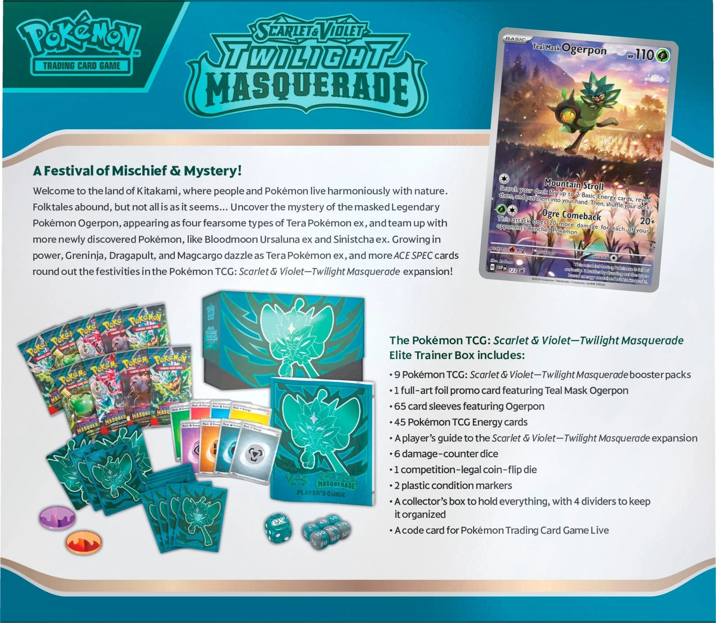 Twilight Masquerade Elite Trainer Box Ingles (ETB) - Scarlet & Violet: Pokemon TCG