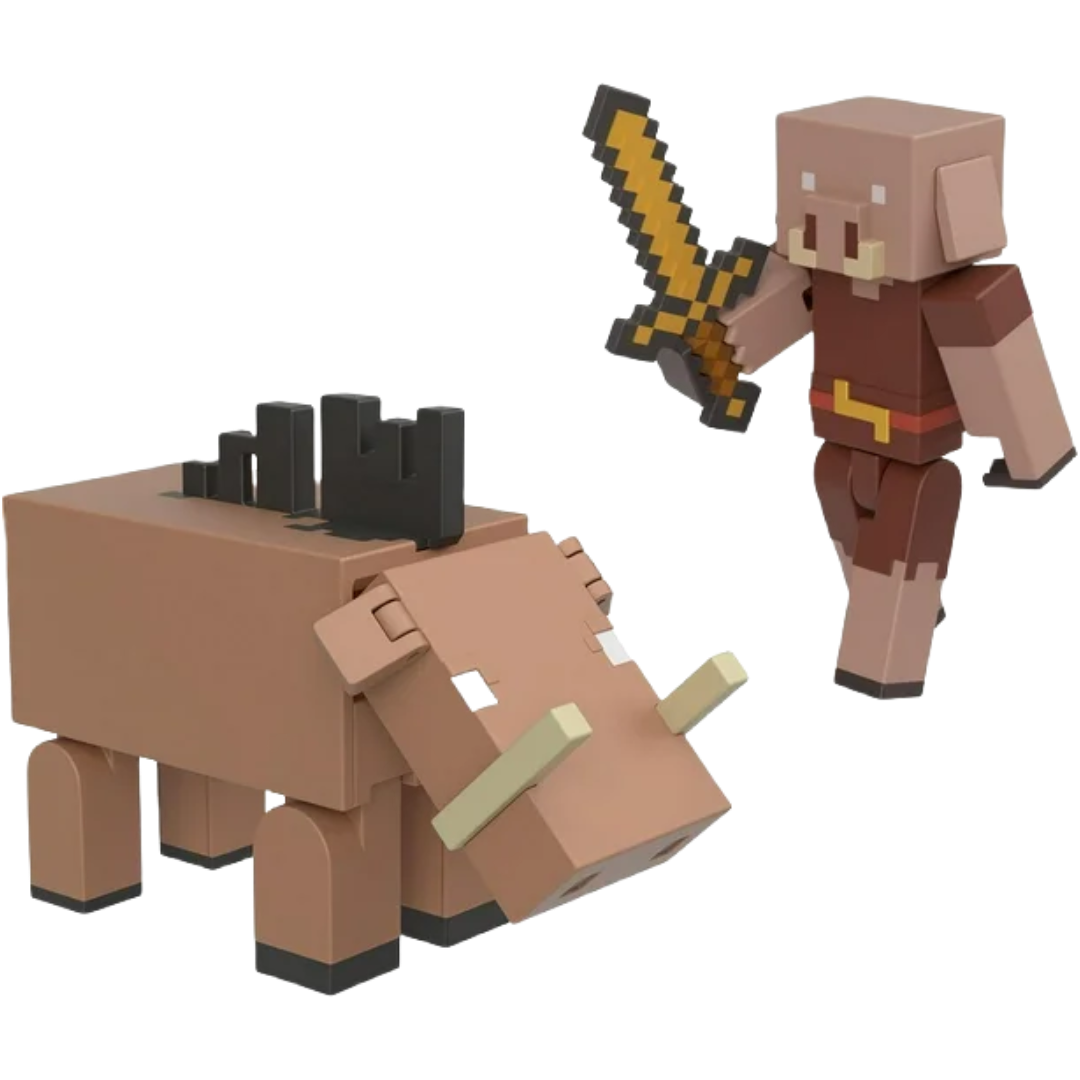 Piglin vs Hoglin - Minecraft Mattel