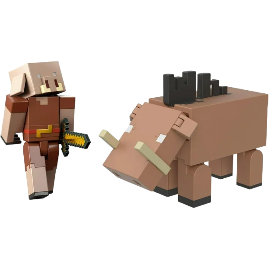 Piglin vs Hoglin - Minecraft Mattel