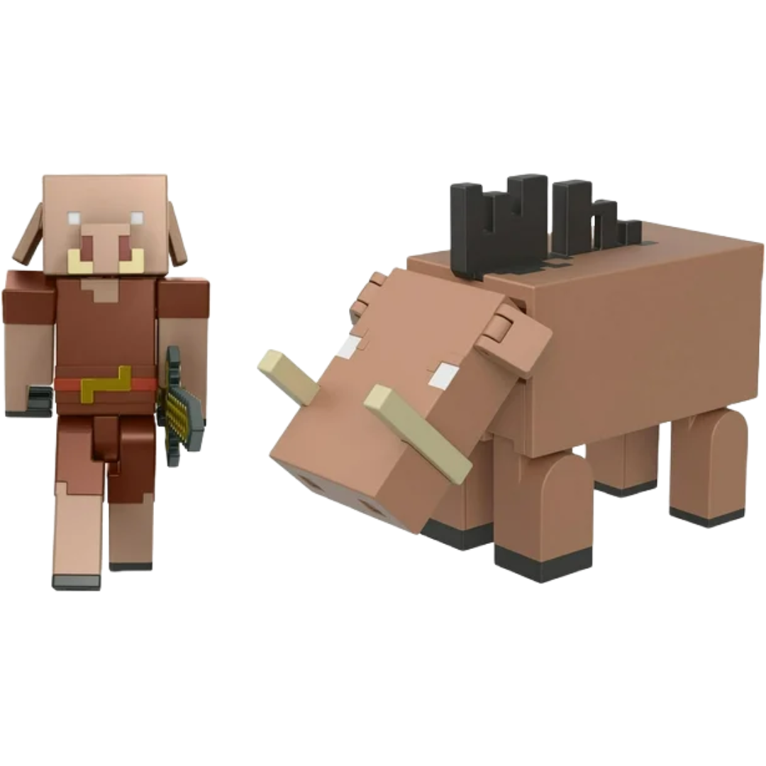 Piglin vs Hoglin - Minecraft Mattel