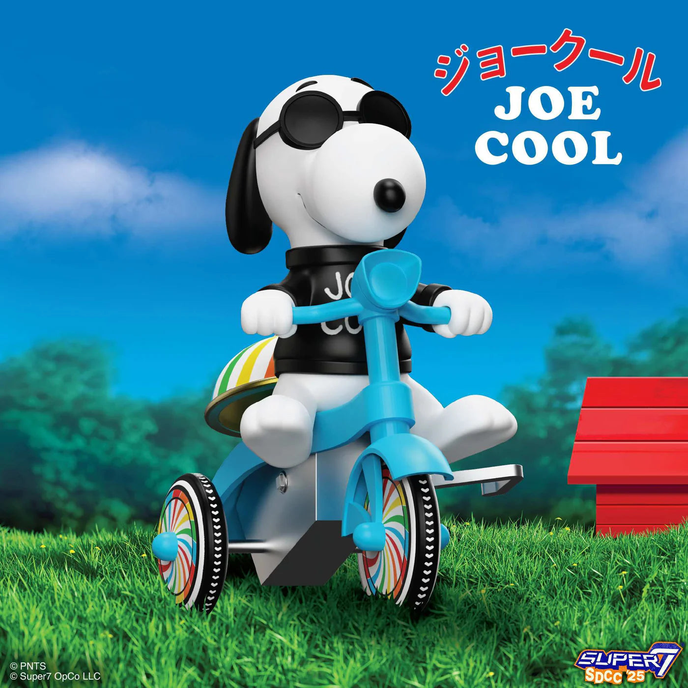 Joe Cool (Black w/ Blue Trike) - Peanuts Super Cycles Super7 SDCC 2025