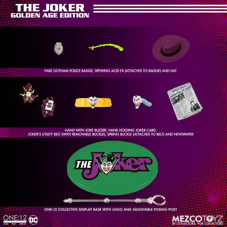 The Joker (Golden Age Edition) One:12 - Dc Comics Mezco Toyz