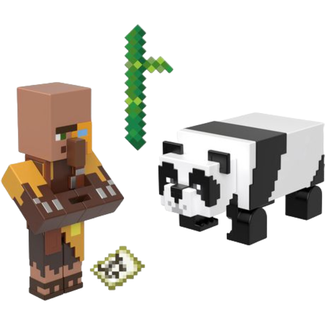 Cartografo de la Jungla y Oso Panda - Minecraft Mattel