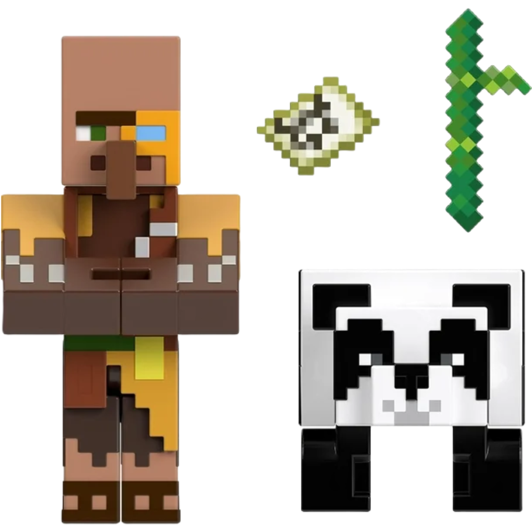 Cartografo de la Jungla y Oso Panda - Minecraft Mattel
