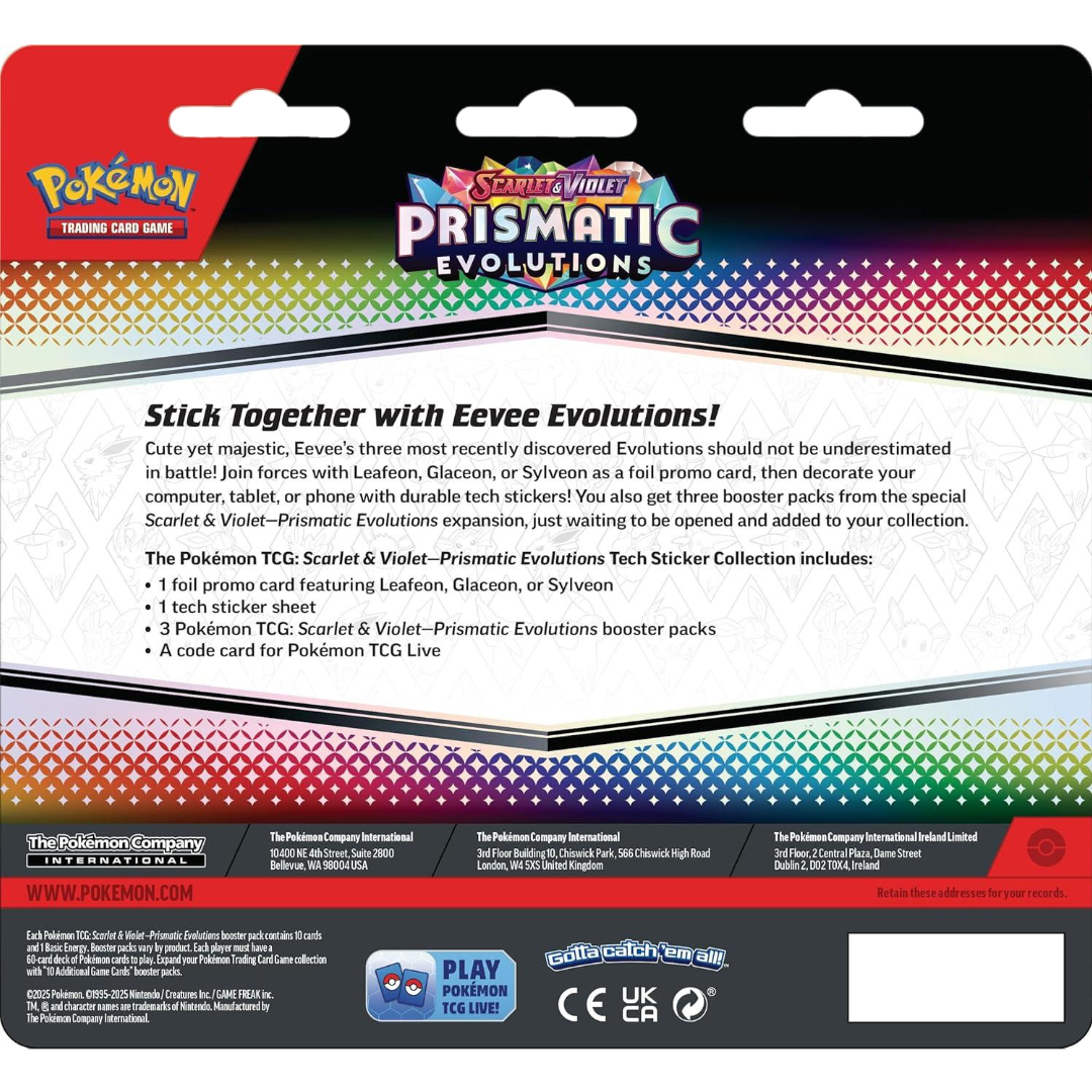 Leafeon Tech Sticker Collection (Español) - Evoluciones Prismaticas: Pokemon TCG