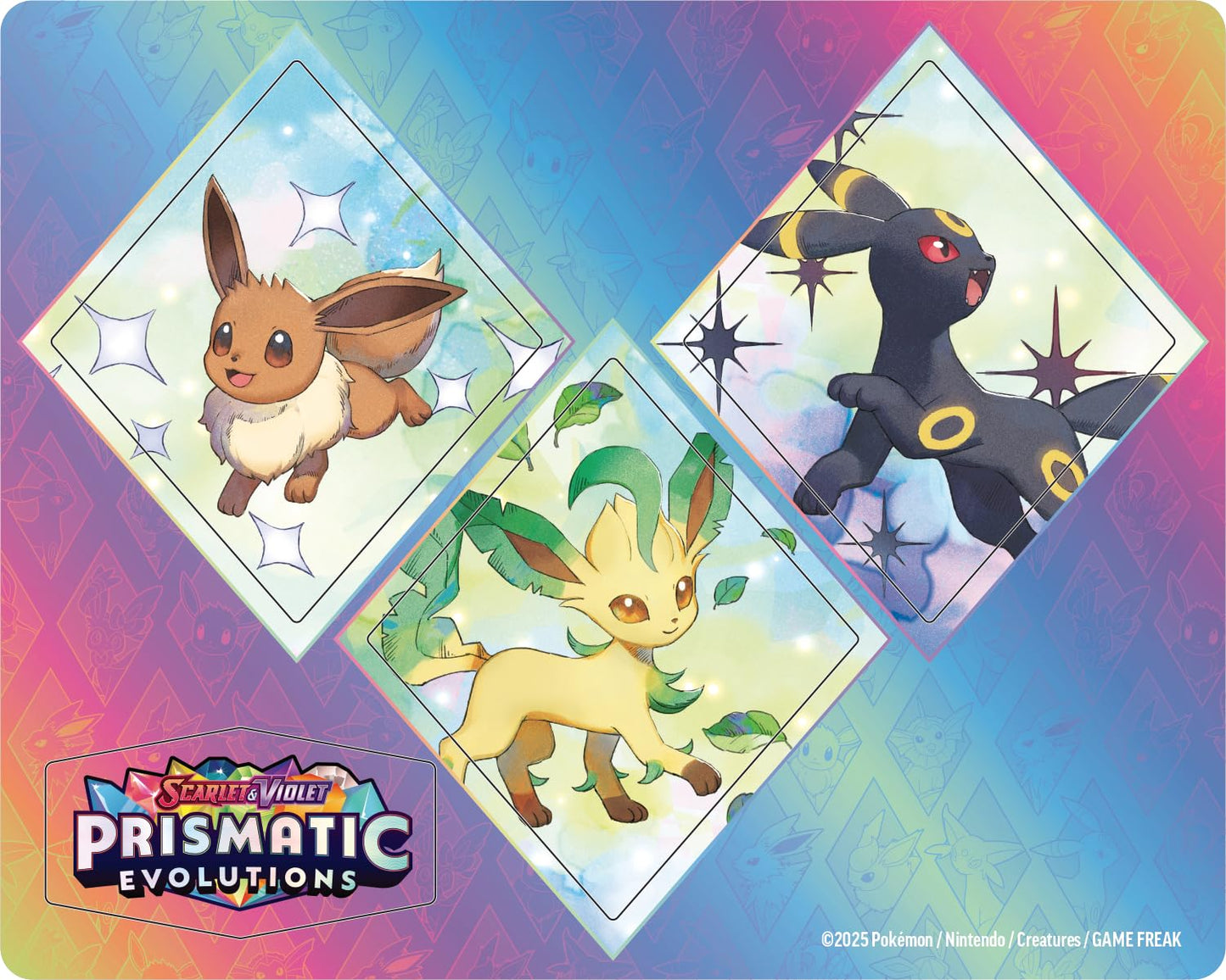 Prismatic Evolutions Leafeon Tech Sticker Collection Ingles (3 Pack Blister) - Scarlet & Violet: Pokemon TCG