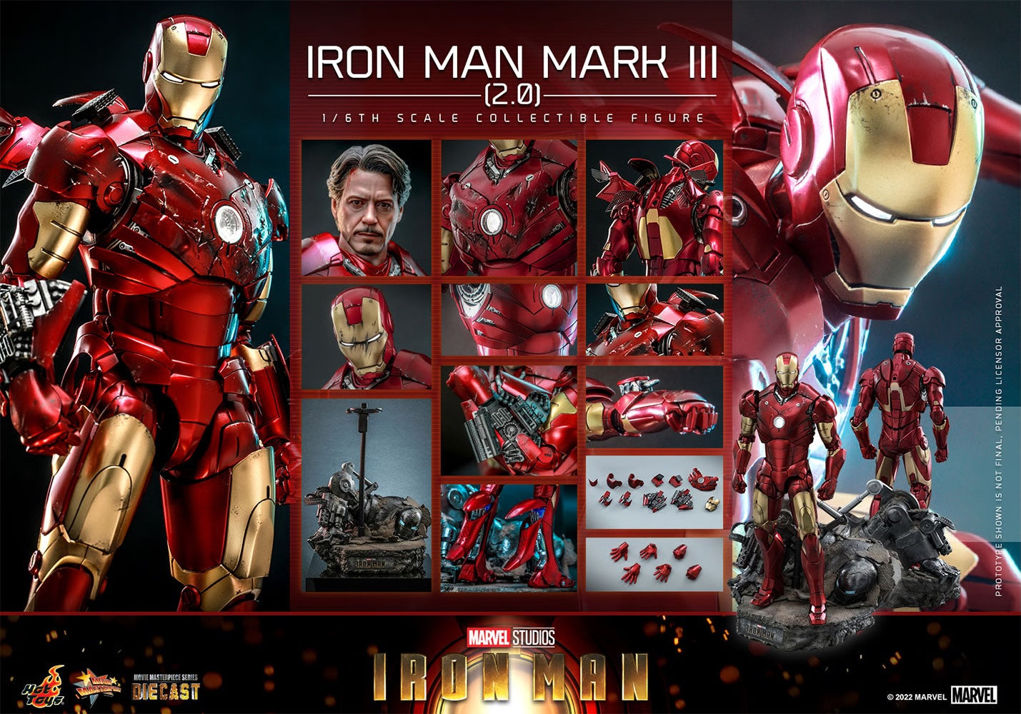 Iron Man Mark III (2.0) 1/6 Iron Man Hot Toys