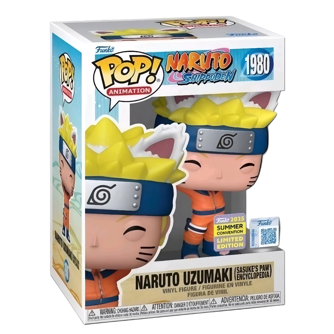 Naruto Uzumaki (Sasuke's Paw Encyclopedia) 1980 SDCC 2025 - Funko Pop! Naruto Shippuden