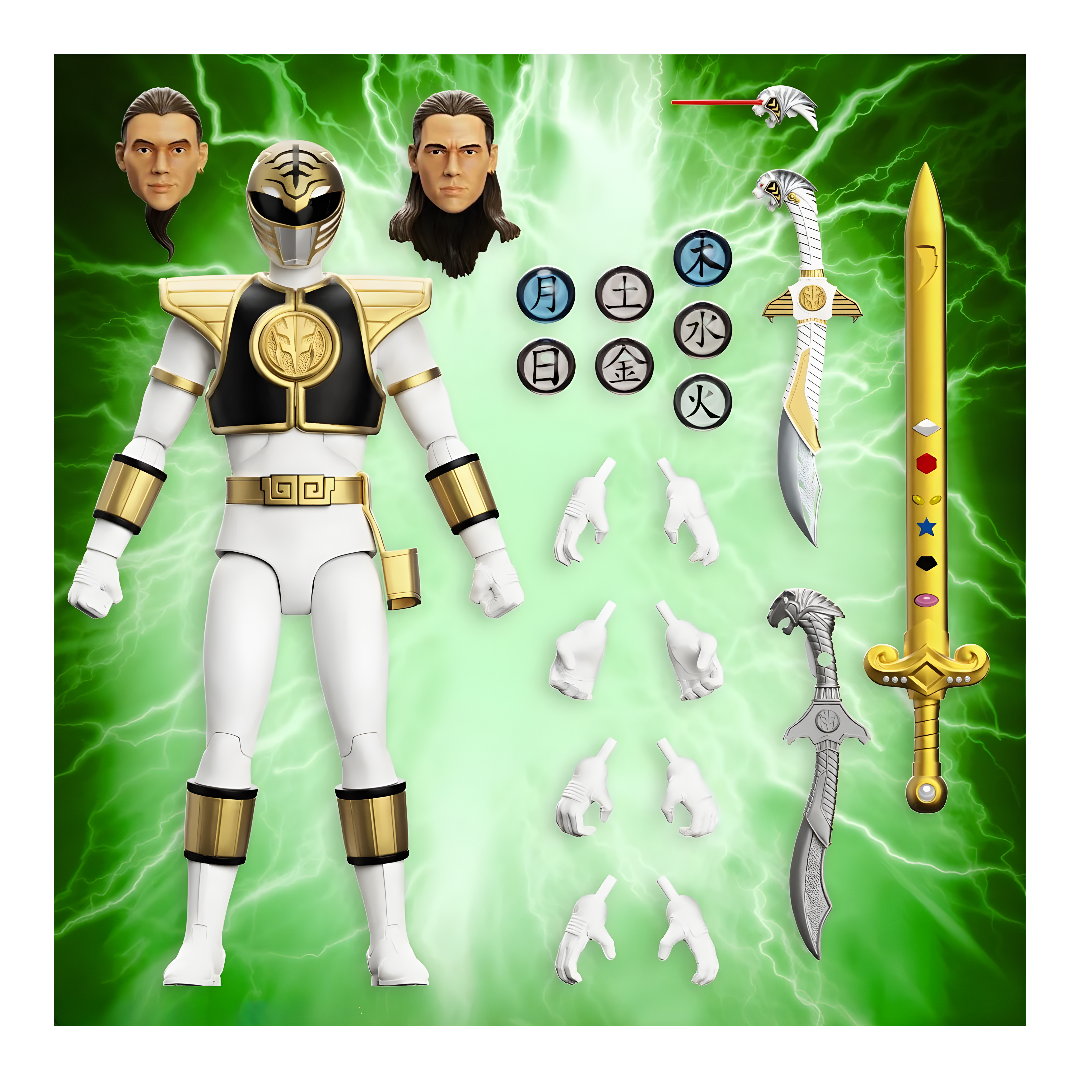 White Ranger Ultimates! - Power Ranger Mighty Morphin Super7