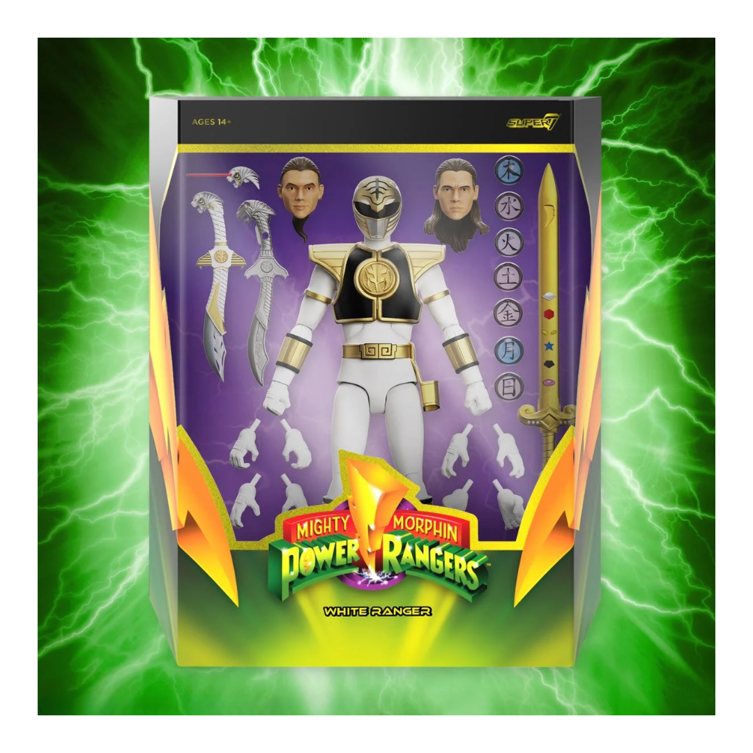 White Ranger Ultimates! - Power Ranger Mighty Morphin Super7
