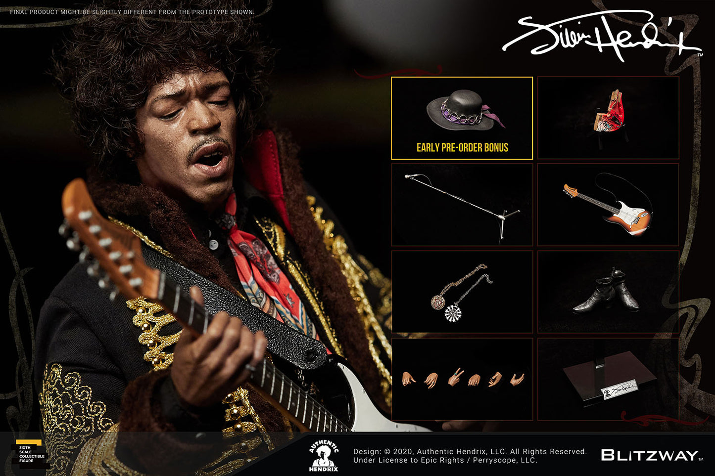 Jimi Hendrix Premium 1/6 - Jimi Hendrix Blitzway