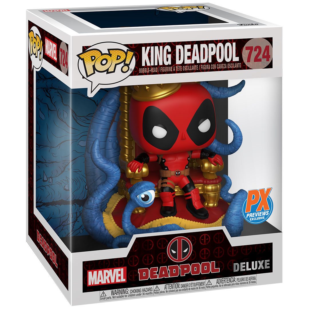 King Deadpool in Throne 724 PX Deluxe - Funko Pop! Marvel