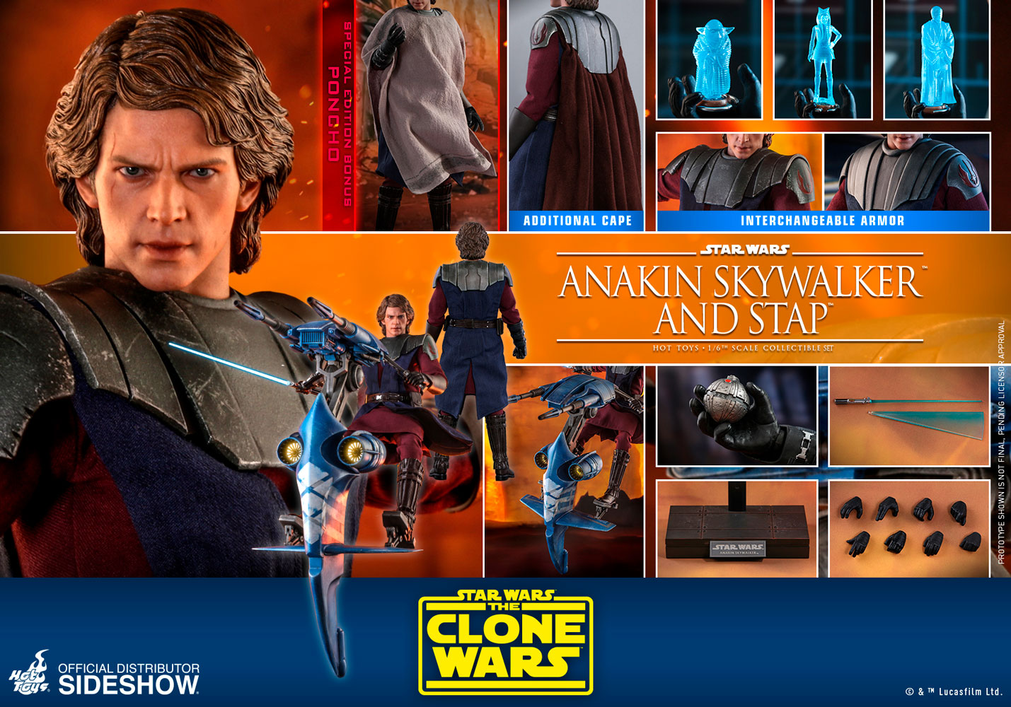 Anakin Skywalker and STAP S.E 1/6 - Star Wars: The Clone Wars Hot Toys