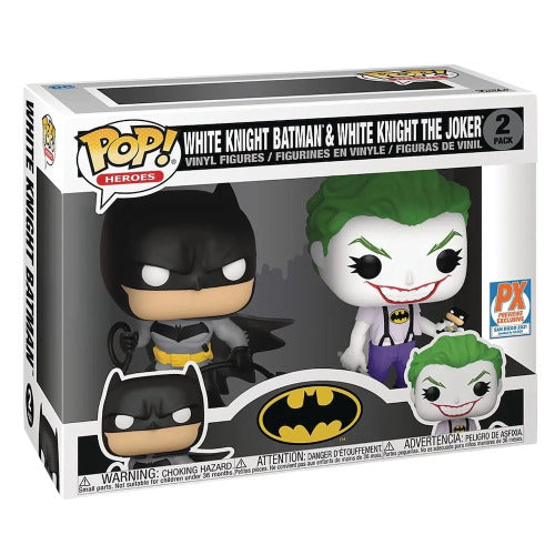 White Knight Batman & White Knight The Joker 2 Pack PX - Funko Pop! Heroes
