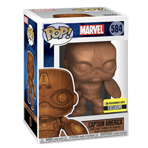 Captain America Wood Deco 584 EE Exclusive - Funko Pop! Marvel