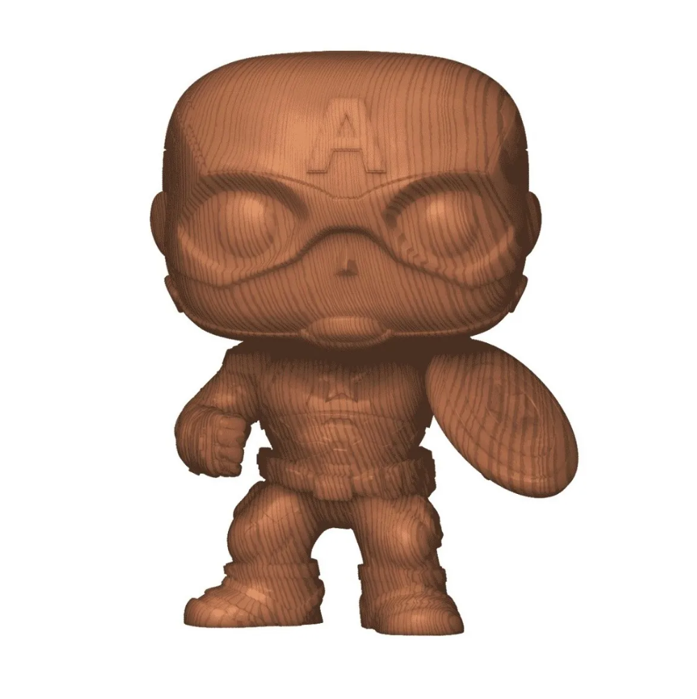 Captain America Wood Deco 584 EE Exclusive - Funko Pop! Marvel