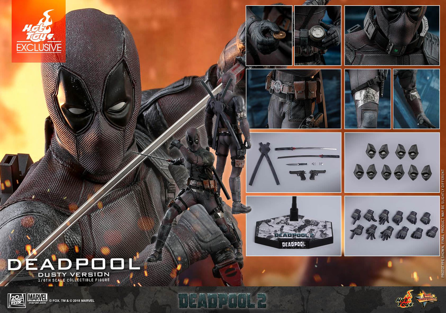 Deadpool Dusty Version Exclusive 1/6 - Deadpool 2 Hot Toys