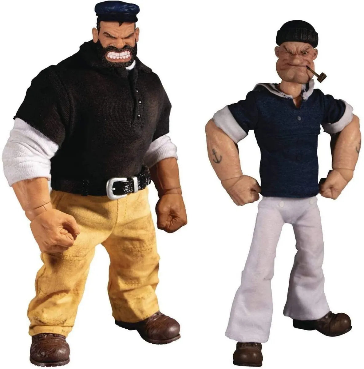 Popeye and Bluto One 12 Deluxe Set Popeye Mezco Toyz