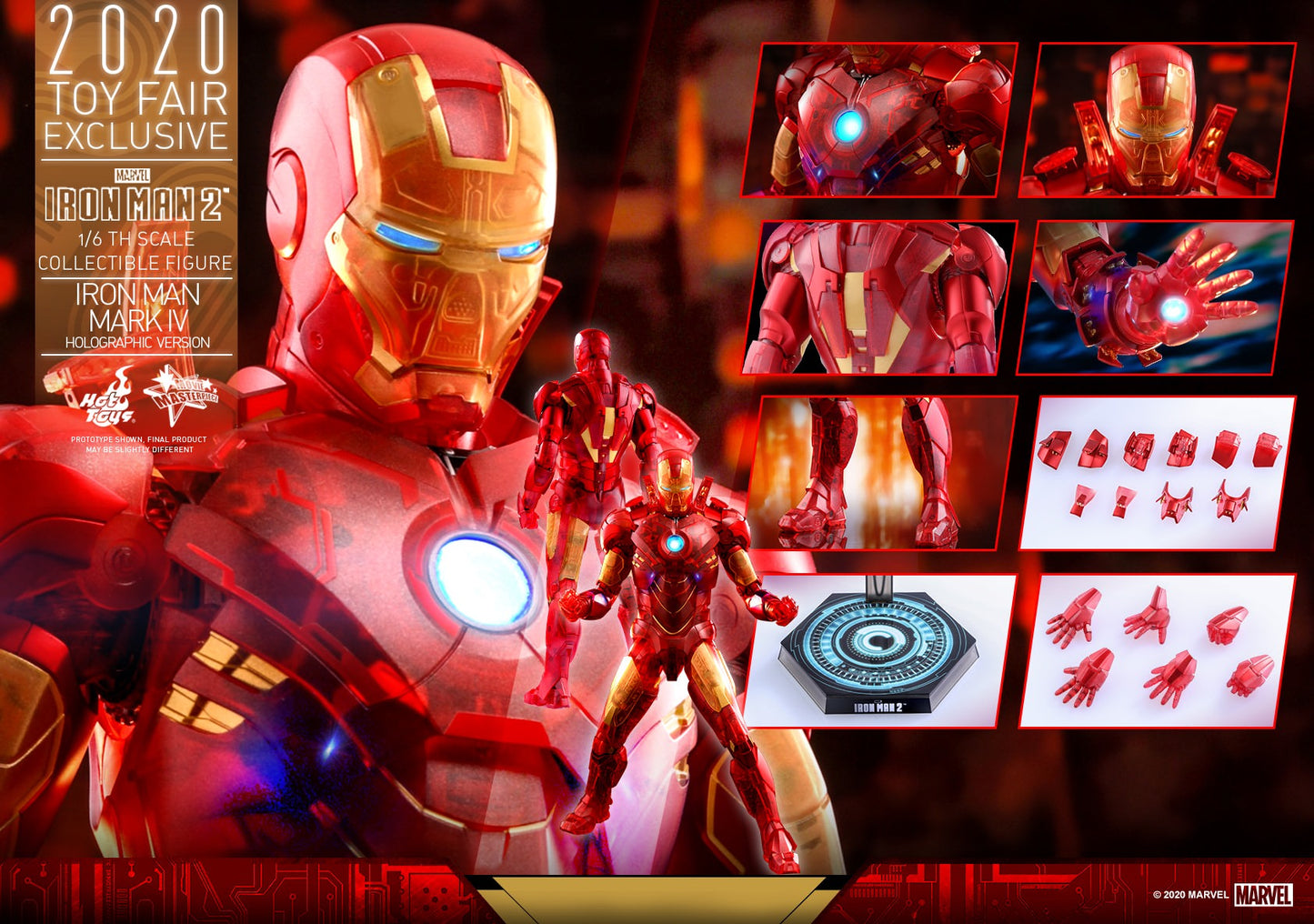Iron Man Mark IV Holographic Version 1/6 - Iron Man 2 Hot Toys