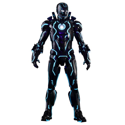 Iron Man Mark IV Neon Tech 1/6 - Iron Man 2 Hot Toys Die-Cast Metal