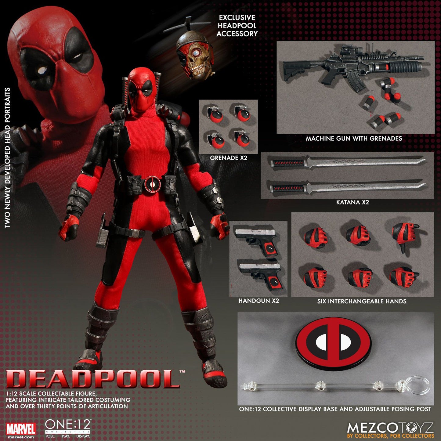 Deadpool One:12 - Marvel Mezco Toyz
