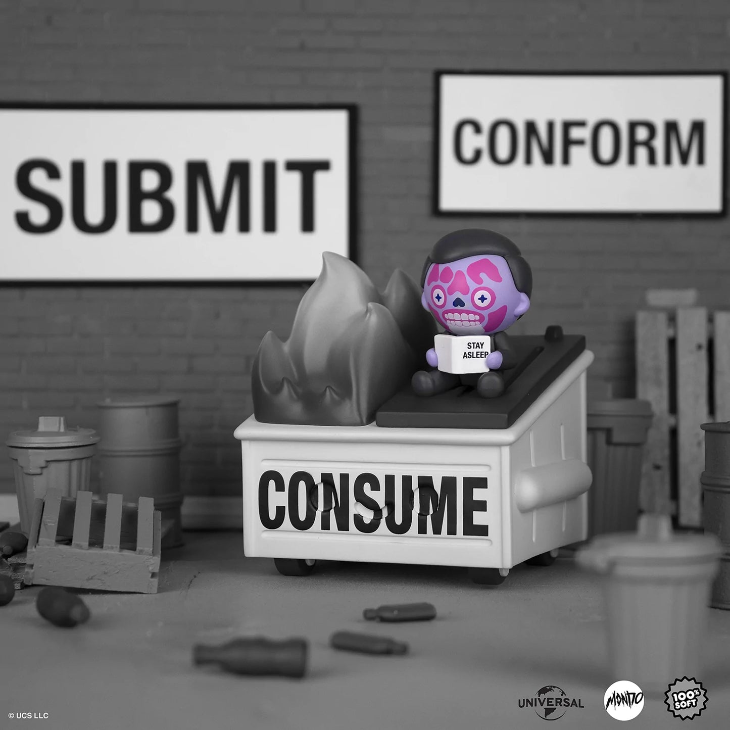 THEY LIVE Dumpster Fire (SDCC 2022 Exclusive) - THEY LIVE 100% Soft x Mondo