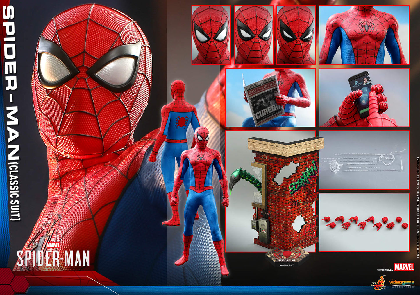 Spider-Man Classic Suit 1/6 - Marvel's Spider-Man Hot Toys
