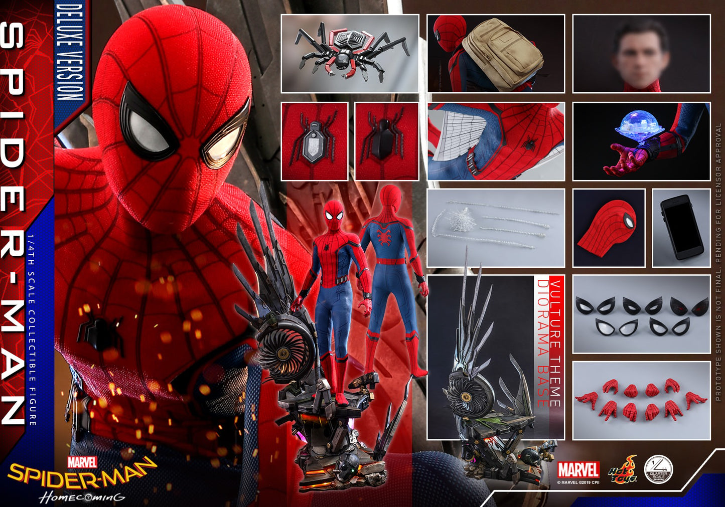 Spider-Man Deluxe S.E 1/4 - Spider-Man: Homecoming Hot Toys